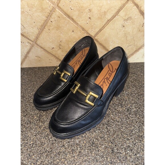 Zodiac Women's Gemma Hardware Lug Sole Loafers Black Women's Size 8.5 - Picture 1 of 5